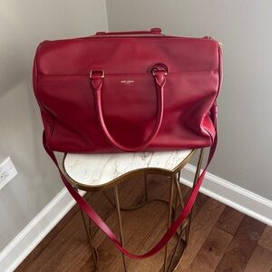 Yves Saint Laurent Bold Red Travel Bag